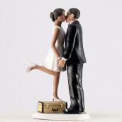 La figurine mariage voyage couple brun