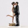 La figurine mariage voyage couple brun 0