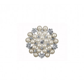La broche strass et perles (x2)