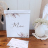 L'urne de mariage kraft et fleurs 1