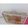 L'urne mariage valise fleurs roses 2 L'urne mariage valise fleurs roses 2