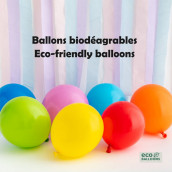 Les 10 ballons latex biodégradable 30cm