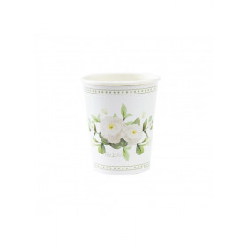 Les 8 gobelets en carton compostable green romantique