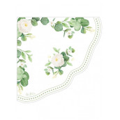 Les 16 serviettes en papier romantique green