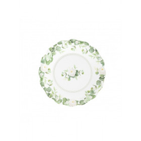 Les 8 assiettes en carton compostable romantique green