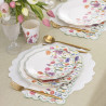 Les 8 assiettes en carton compostable champ fleuri 27cm 3