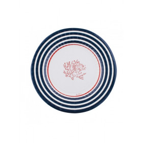 Les 8 assiettes en carton compostable romantique green 33cm