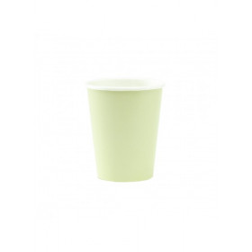 Les 8 gobelets en carton compostable vert sauge