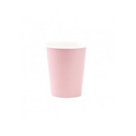 Les 8 gobelets en carton compostable rose