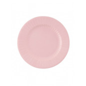 Les 8 assiettes en carton compostable rose 27 cm