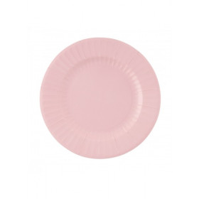 Les 8 assiettes en carton compostable rose 27 cm