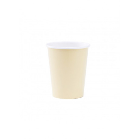 Les 8 gobelets en carton compostable ivoire