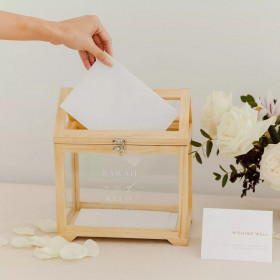 L'urne à messages bois et verre personnalisée