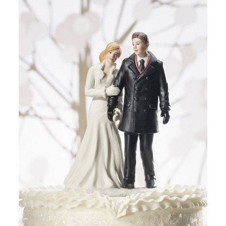 Sujet Gateau Mariage Theme Hiver Couple Sous La Neige