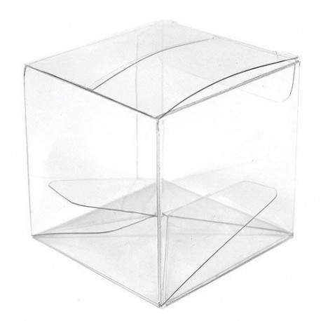 Boîte cubique transparente en PVC pas de cher