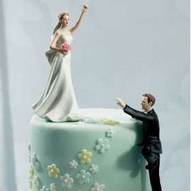 La figurine de mariage mariée gagnante