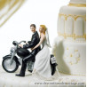 La figurine de mariage couple à moto 1 La figurine de mariage couple à moto 1