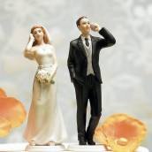 La figurine de mariage accro au téléphone humoristique