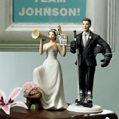 La figurine de mariage mariée supportrice comique
