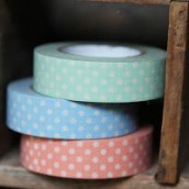 Le rouleau de washi tape à pois (5 couleurs)