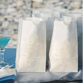 Les 25 sacs en papier en relief blanc ou naturel