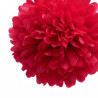 La fleur pompon en papier rouge 20cm, 30cm, 40cm 1
