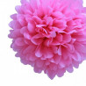 La fleur pompon rose en papier 20cm, 30cm, 40cm 2