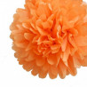 La fleur pompon orange en papier 20cm, 30cm, 40cm 3