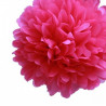 La fleur pompon en papier fuchsia 20cm, 30cm, 40cm 5