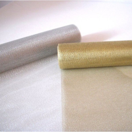 Le rouleau de tulle or/argent Le rouleau de tulle or/argent