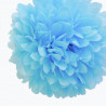 La fleur pompon en papier turquoise 20cm, 30cm, 40cm 11