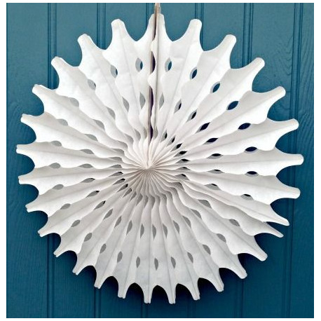 Le flocon de neige en papier alvéolé 46cm