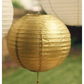 Le lampion en papier doré 50 cm