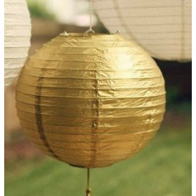 Le lampion en papier doré