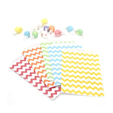 Les 25 sacs en papier chevron (9 coloris)