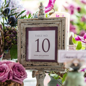 Les 12 numéros de table carré contemporain