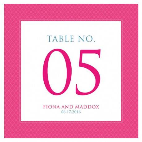 Les 12 numéros de table carré contemporain