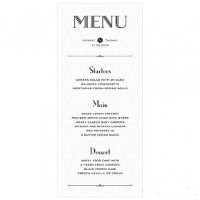 Les 6 cartes de menu opulence