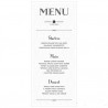 Les 6 cartes de menu opulence 0