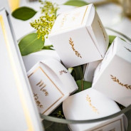 Baptême blanc et or