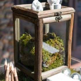 Urne mariage rustique