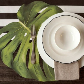 Déco table tropicale